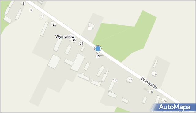 Wymysłów, Wymysłów, 15, mapa Wymysłów