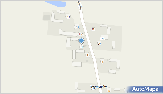 Wymysłów, Wymysłów, 11, mapa Wymysłów