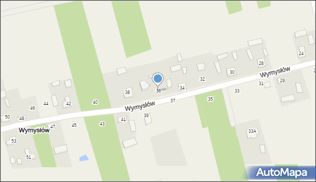 Wymysłów, Wymysłów, 36, mapa Wymysłów