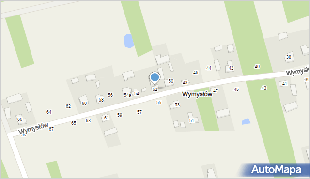 Wymysłów, Wymysłów, 52, mapa Wymysłów