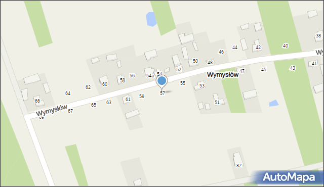 Wymysłów, Wymysłów, 57, mapa Wymysłów