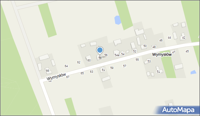 Wymysłów, Wymysłów, 58, mapa Wymysłów