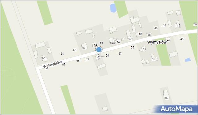 Wymysłów, Wymysłów, 61, mapa Wymysłów