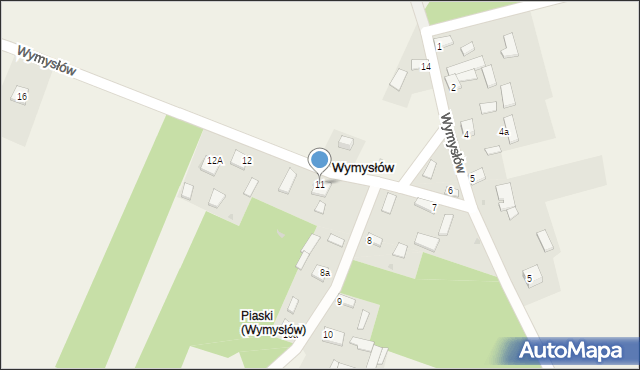 Wymysłów, Wymysłów, 11, mapa Wymysłów