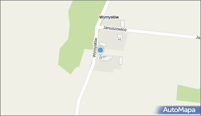 Wymysłów, Wymysłów, 13, mapa Wymysłów