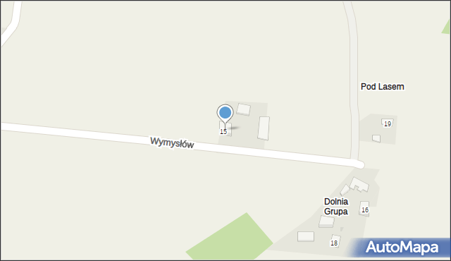 Wymysłów, Wymysłów, 16, mapa Wymysłów