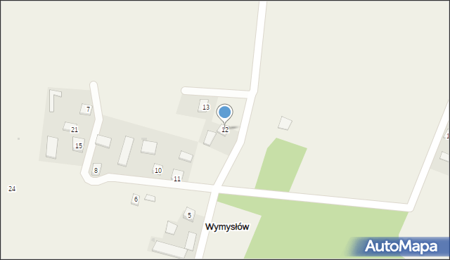 Wymysłów, Wymysłów, 12, mapa Wymysłów