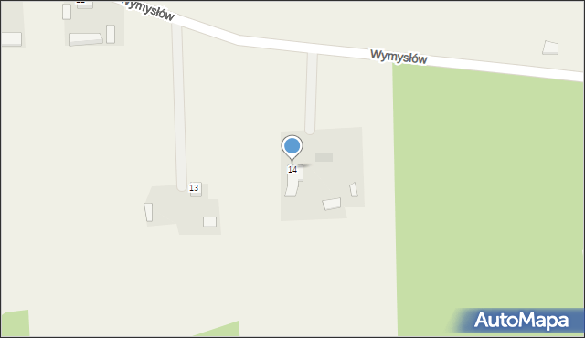 Wymysłów, Wymysłów, 14, mapa Wymysłów