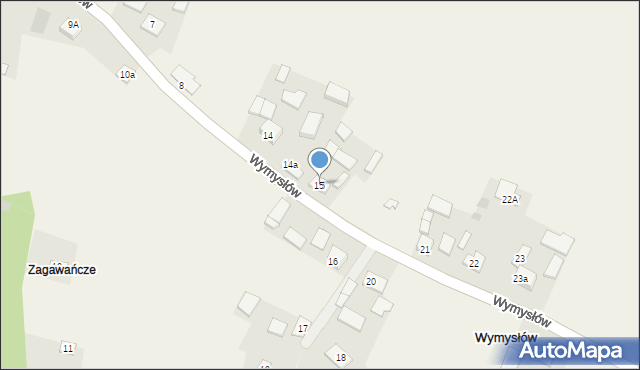 Wymysłów, Wymysłów, 15, mapa Wymysłów