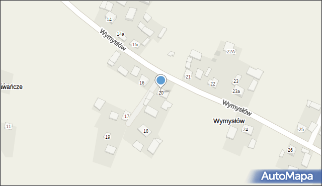 Wymysłów, Wymysłów, 20, mapa Wymysłów