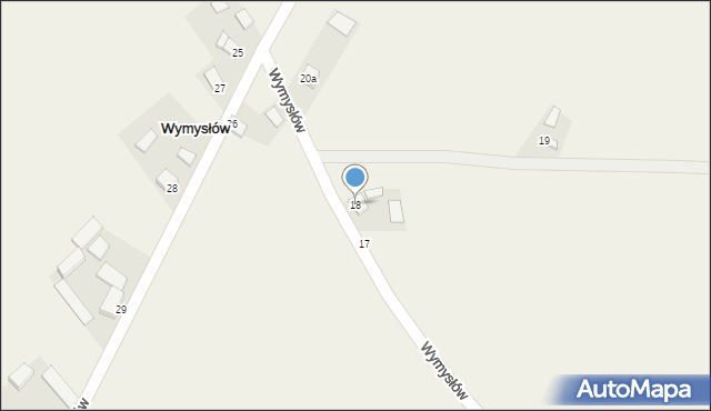 Wymysłów, Wymysłów, 18, mapa Wymysłów