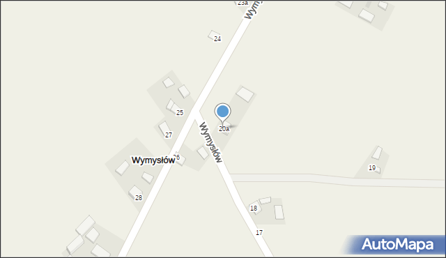 Wymysłów, Wymysłów, 20a, mapa Wymysłów