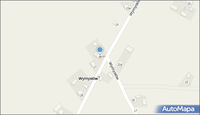 Wymysłów, Wymysłów, 25, mapa Wymysłów