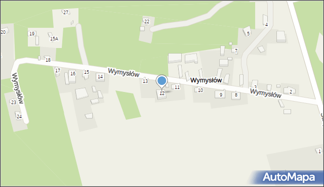 Wymysłów, Wymysłów, 12, mapa Wymysłów