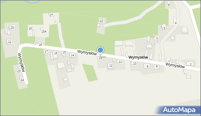 Wymysłów, Wymysłów, 13, mapa Wymysłów