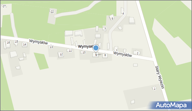 Wymysłów, Wymysłów, 9, mapa Wymysłów