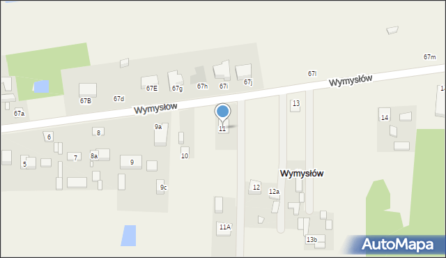 Wymysłów, Wymysłów, 11, mapa Wymysłów