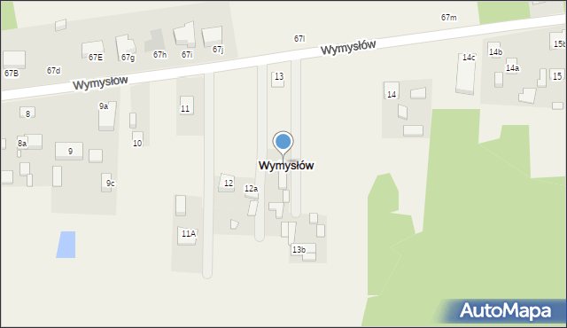 Wymysłów, Wymysłów, 13a, mapa Wymysłów