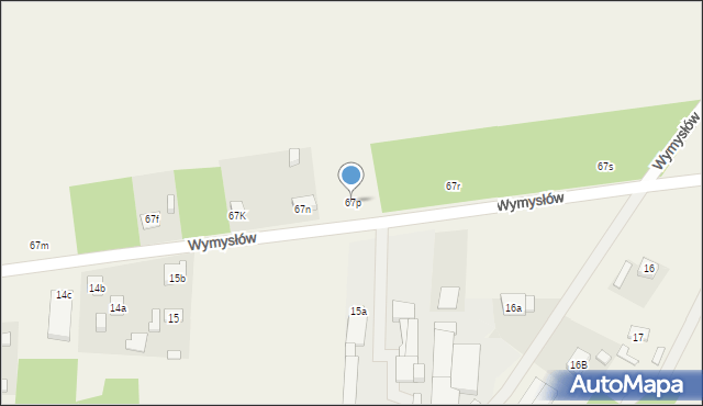 Wymysłów, Wymysłów, 67p, mapa Wymysłów