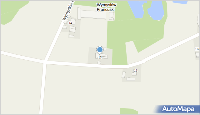 Wymysłów Francuski, Wymysłów Francuski, 13, mapa Wymysłów Francuski