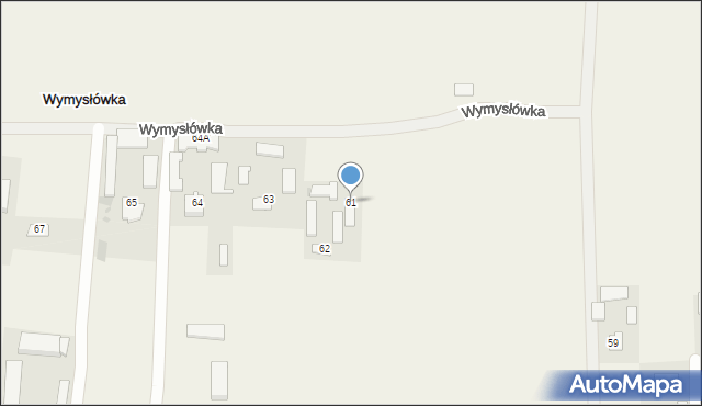 Wymysłówka, Wymysłówka, 61, mapa Wymysłówka