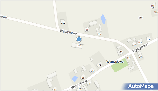 Wymysłowo, Wymysłowo, 105, mapa Wymysłowo