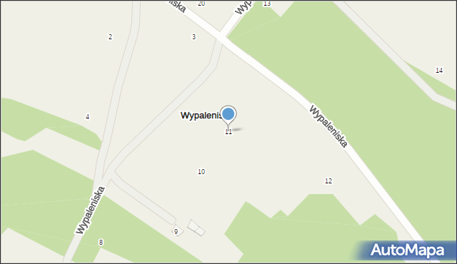 Wypaleniska, Wypaleniska, 11, mapa Wypaleniska