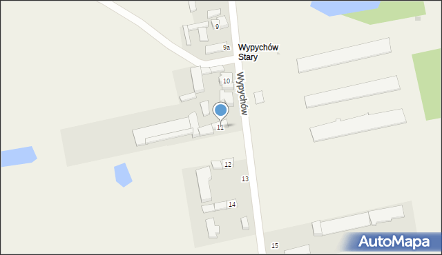 Wypychów, Wypychów, 11, mapa Wypychów