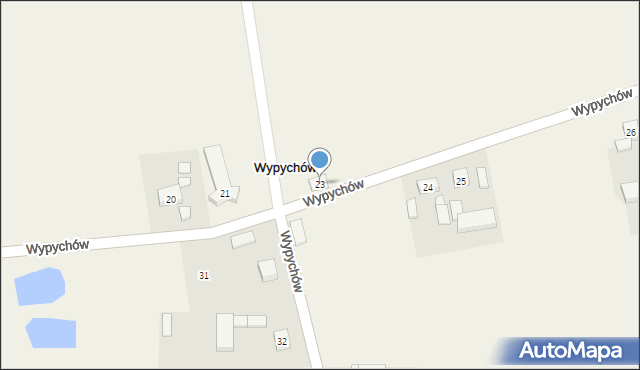 Wypychów, Wypychów, 23, mapa Wypychów