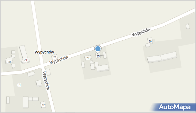 Wypychów, Wypychów, 25, mapa Wypychów