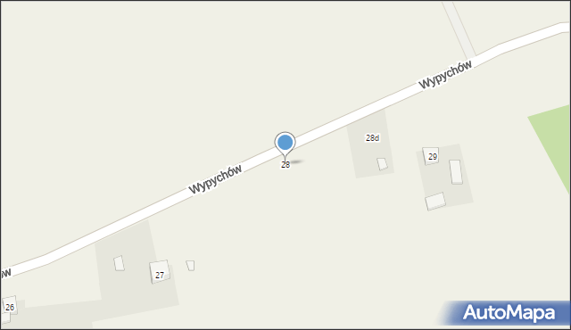 Wypychów, Wypychów, 28, mapa Wypychów