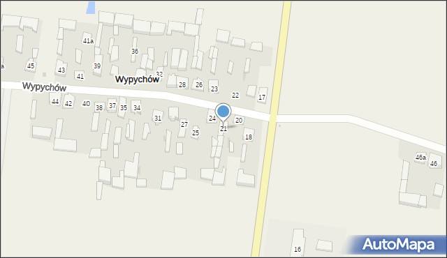 Wypychów, Wypychów, 21, mapa Wypychów