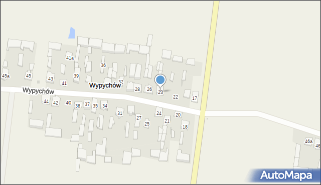 Wypychów, Wypychów, 23, mapa Wypychów