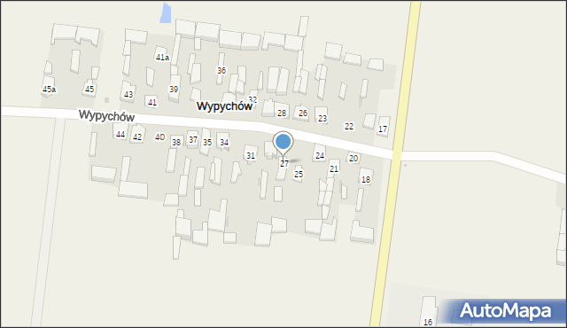 Wypychów, Wypychów, 27, mapa Wypychów