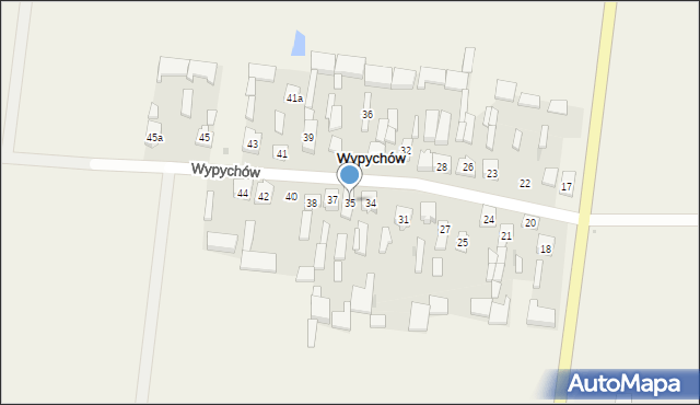 Wypychów, Wypychów, 35, mapa Wypychów