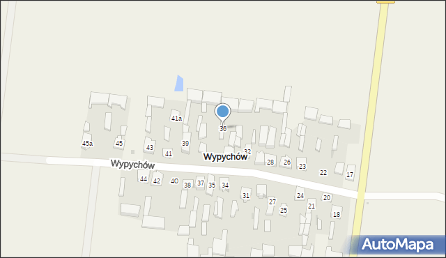 Wypychów, Wypychów, 36, mapa Wypychów