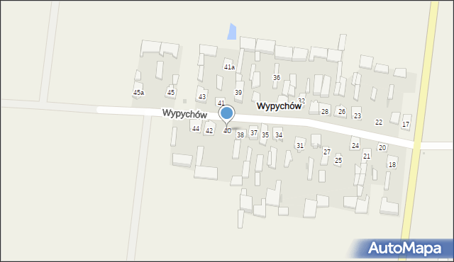 Wypychów, Wypychów, 40, mapa Wypychów