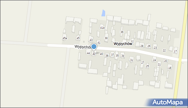 Wypychów, Wypychów, 42, mapa Wypychów