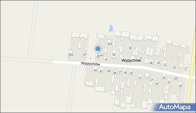 Wypychów, Wypychów, 43, mapa Wypychów