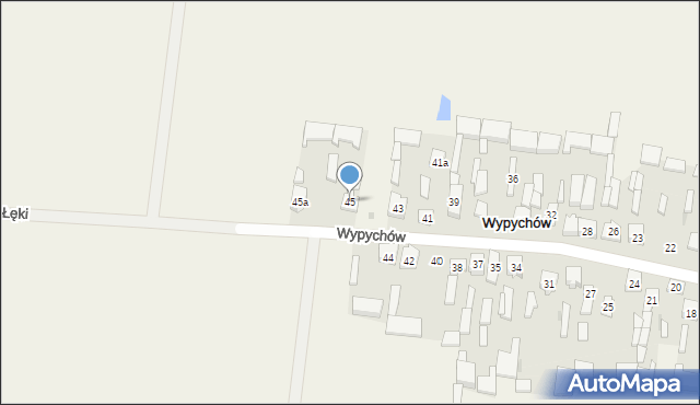 Wypychów, Wypychów, 45, mapa Wypychów