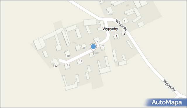 Wypychy, Wypychy, 9, mapa Wypychy