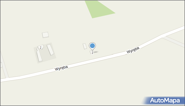 Wyręba, Wyręba, 1, mapa Wyręba