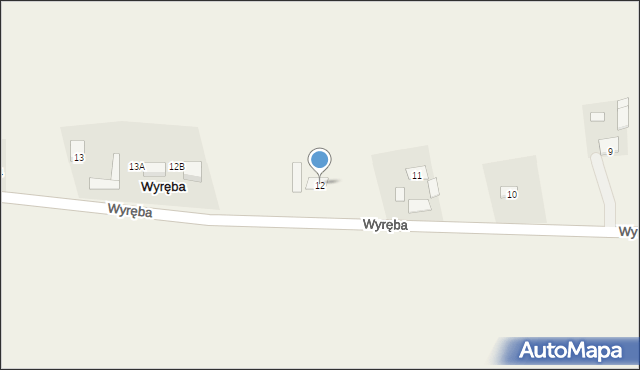 Wyręba, Wyręba, 12, mapa Wyręba