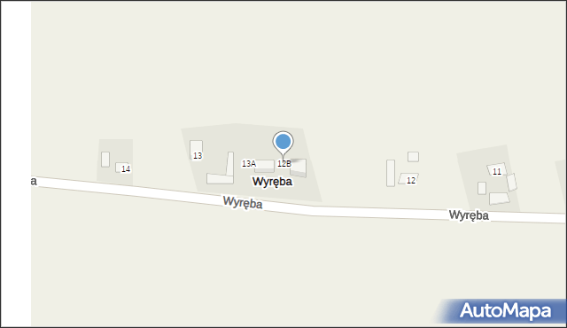 Wyręba, Wyręba, 12B, mapa Wyręba