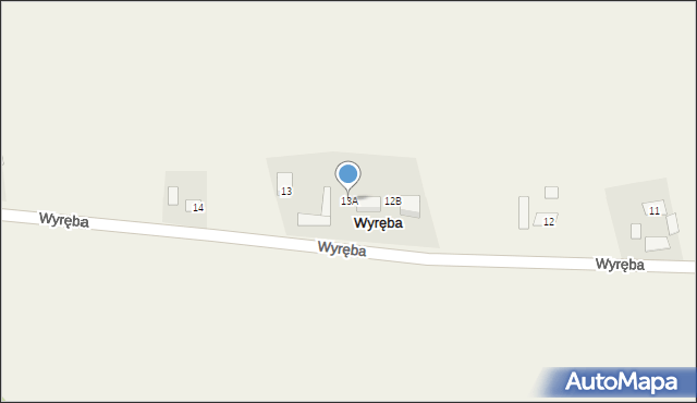 Wyręba, Wyręba, 13A, mapa Wyręba