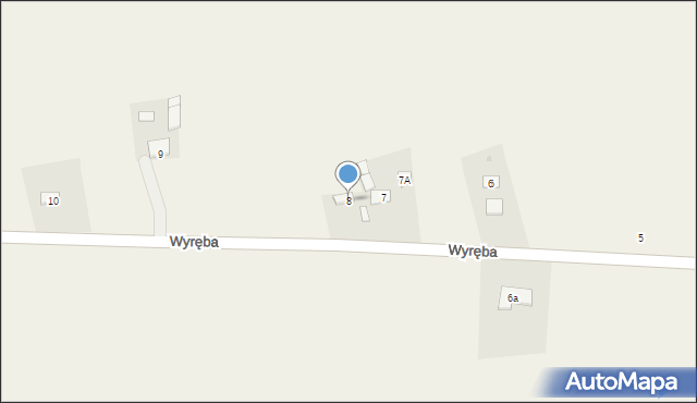 Wyręba, Wyręba, 8, mapa Wyręba