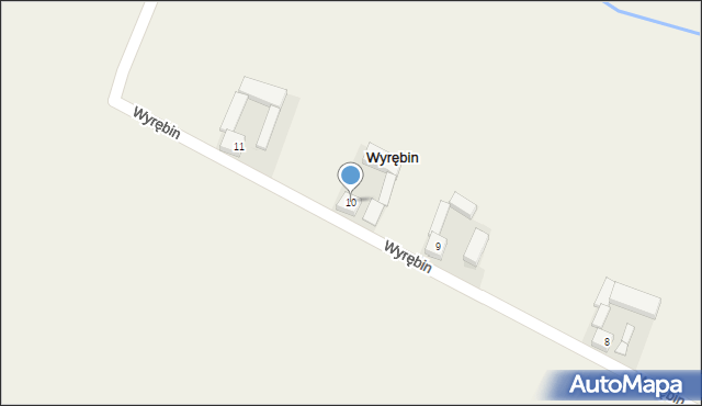 Wyrębin, Wyrębin, 10, mapa Wyrębin