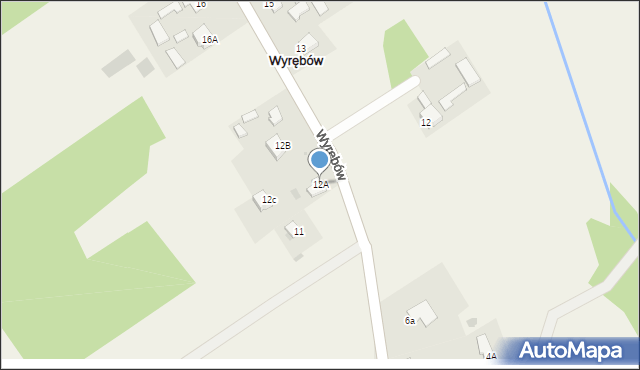 Wyrębów, Wyrębów, 12A, mapa Wyrębów