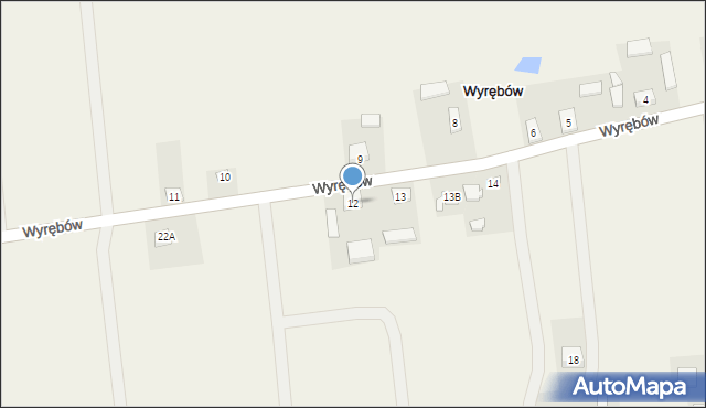 Wyrębów, Wyrębów, 12, mapa Wyrębów