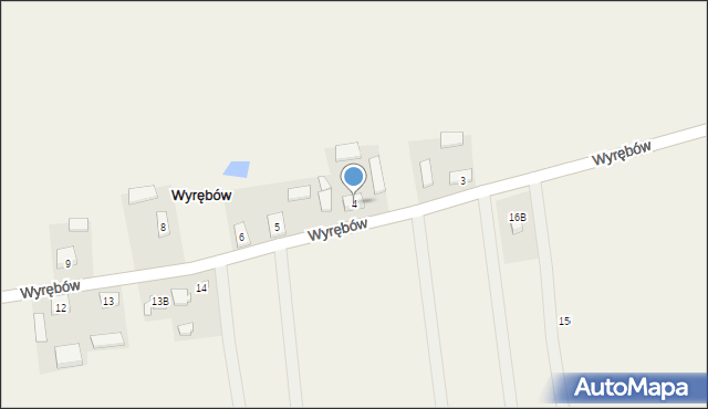 Wyrębów, Wyrębów, 4, mapa Wyrębów